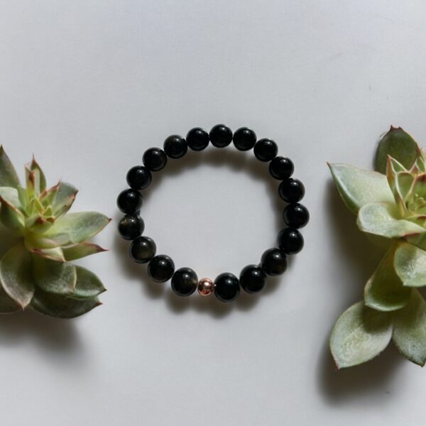 Golden Sheen Obsidian bracelet